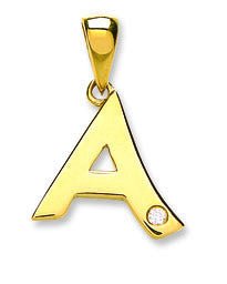 9ct Gold Diamond "A" Initial - Timeless Elegance - Samuel Perry
