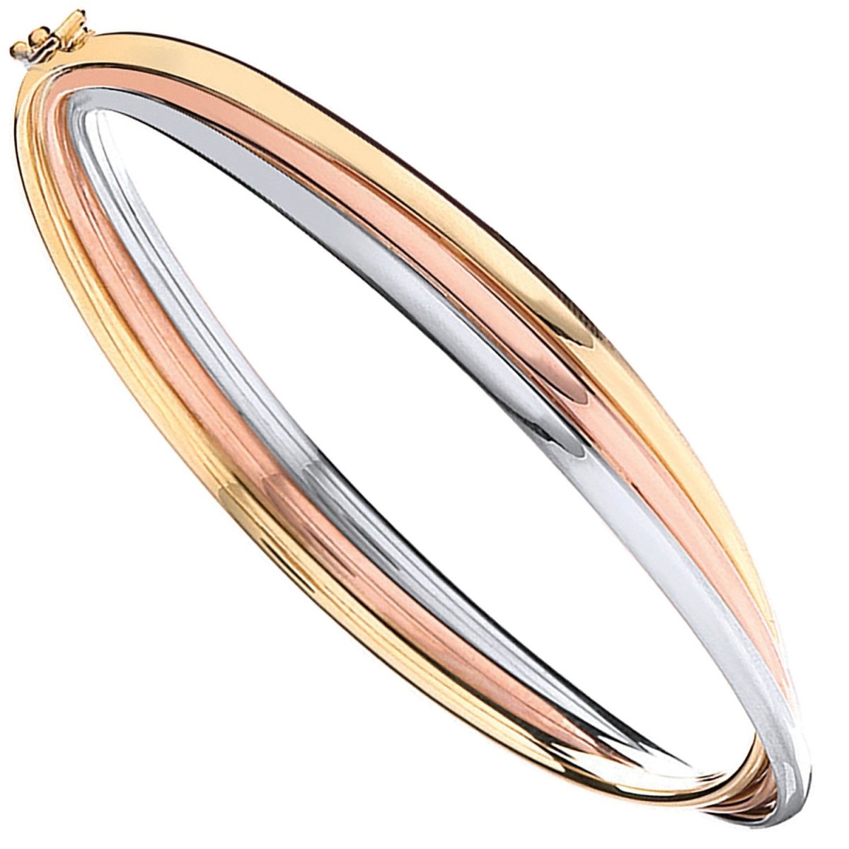 9ct Gold Multicolour Russian Wedding Bangle – Timeless & Elegant - Samuel Perry