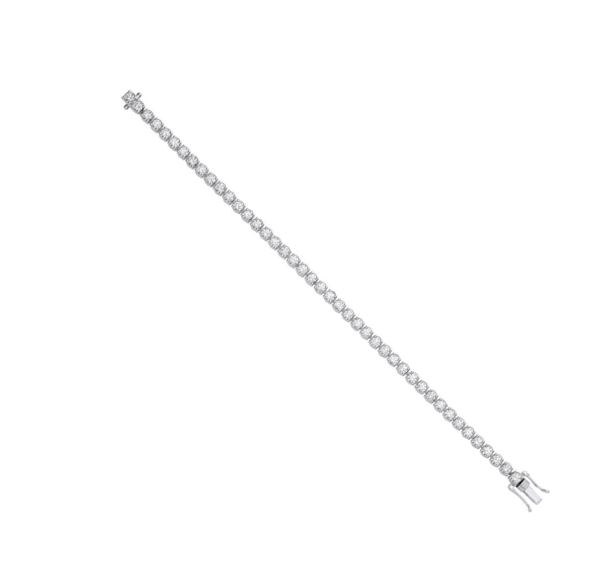 9ct White Gold 3.00ct Lab - Grown Diamond Tennis Bracelet - Samuel Perry