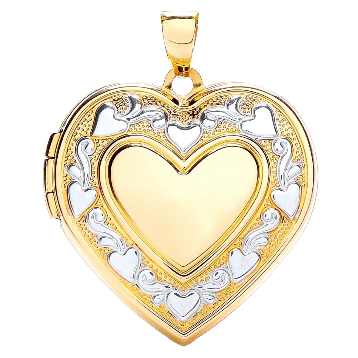 9ct White & Yellow Gold Heart Locket – Timeless Elegance - Samuel Perry
