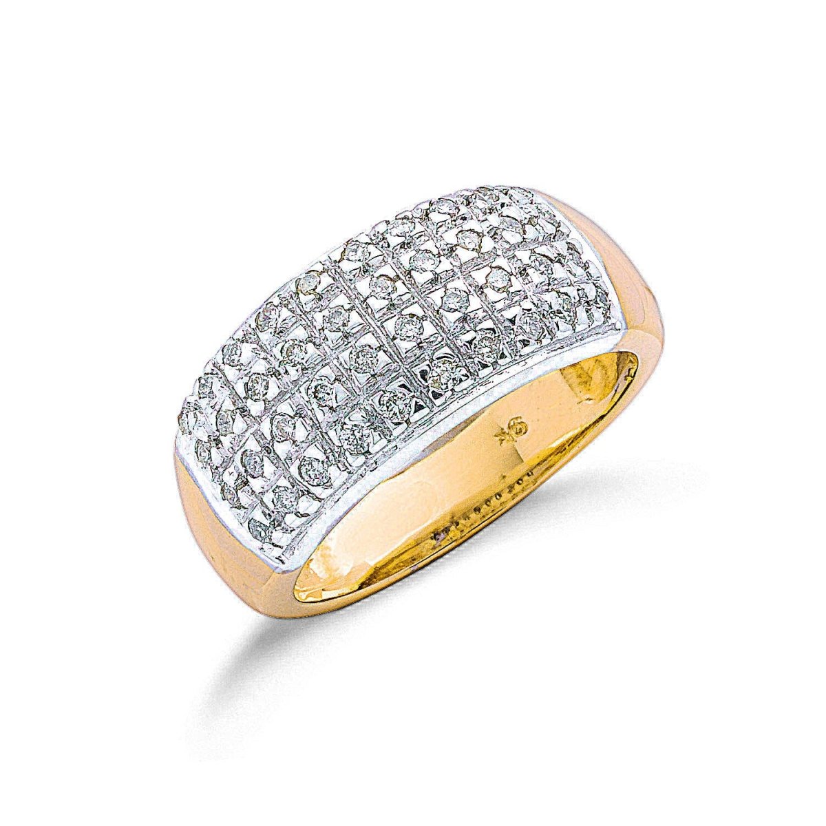 9ct Yellow Gold 0.50ct Diamond Bombay Ring - Samuel Perry
