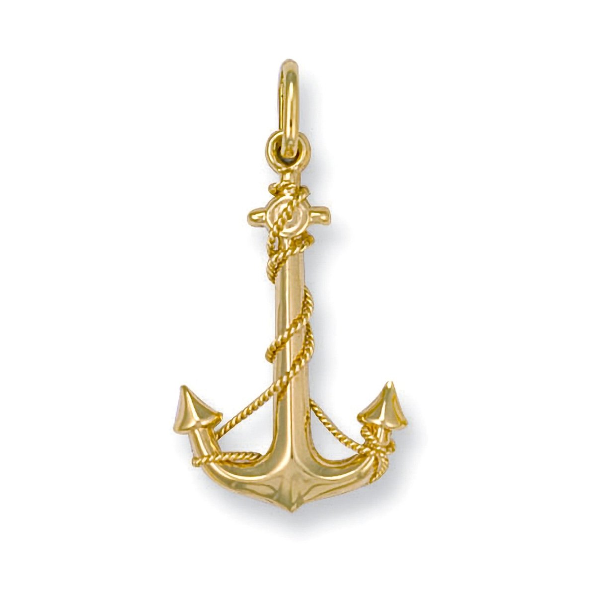 9ct Yellow Gold Anchor Pendant – Elegant & Nautical - Samuel Perry