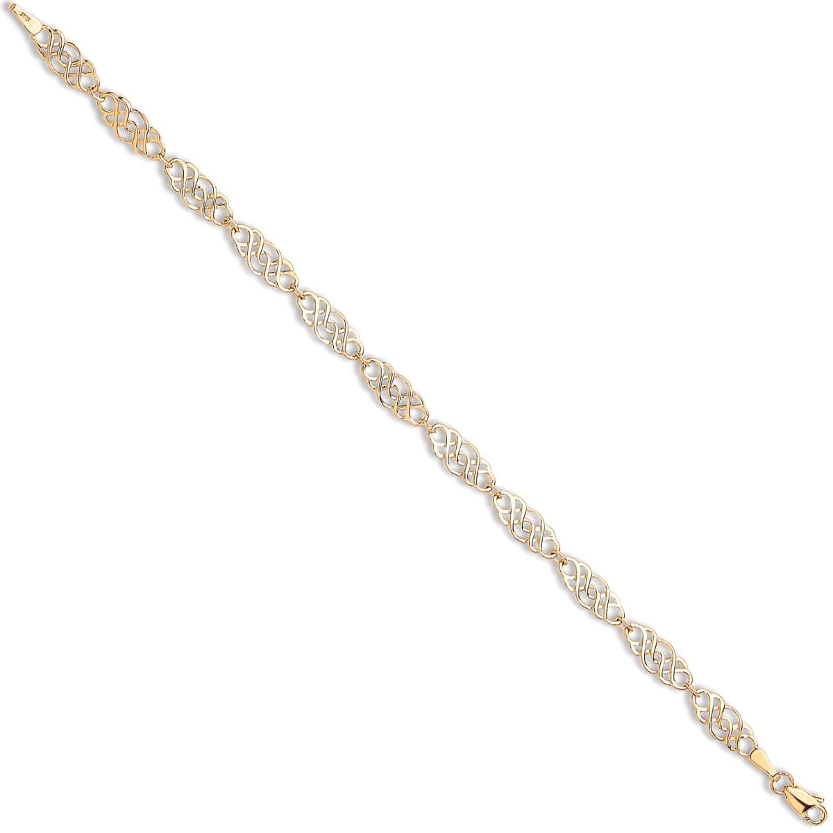 9ct Yellow Gold Celtic Link Bracelet - Samuel Perry