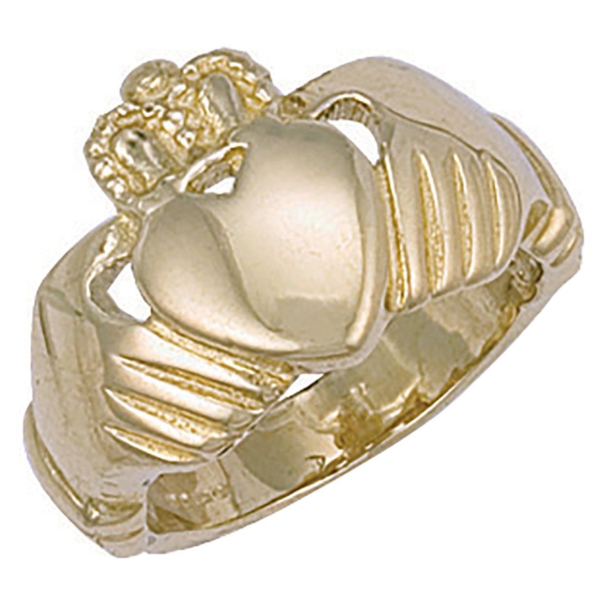 9ct Yellow Gold Claddagh Ring – Symbol of Love and Friendship - Samuel Perry
