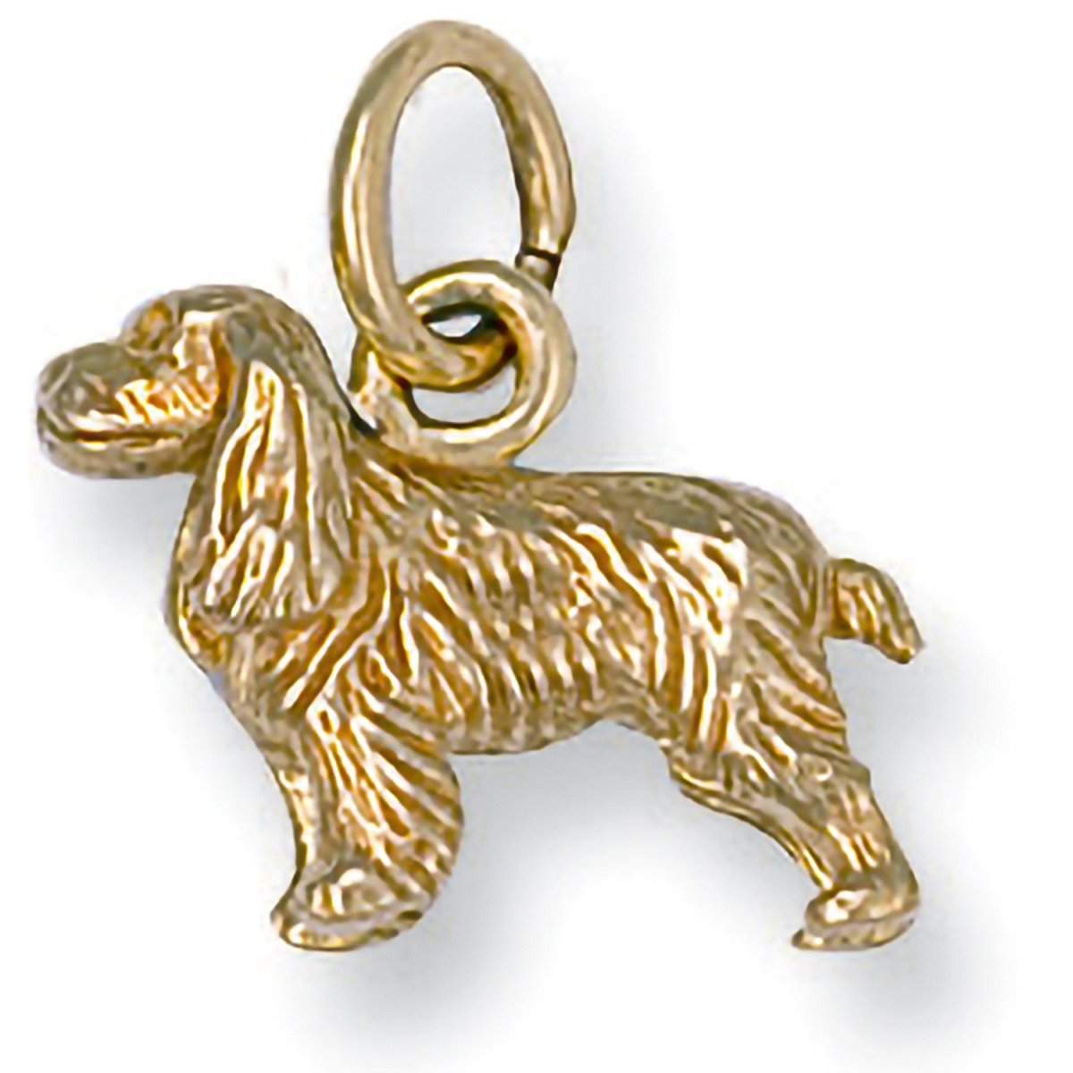 9ct Yellow Gold Cocker Spaniel Pendant – Charming & Elegant - Samuel Perry