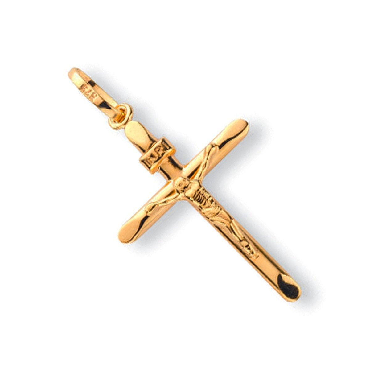 9ct Yellow Gold Crucifix Pendant – A Graceful Symbol of Faith - Samuel Perry