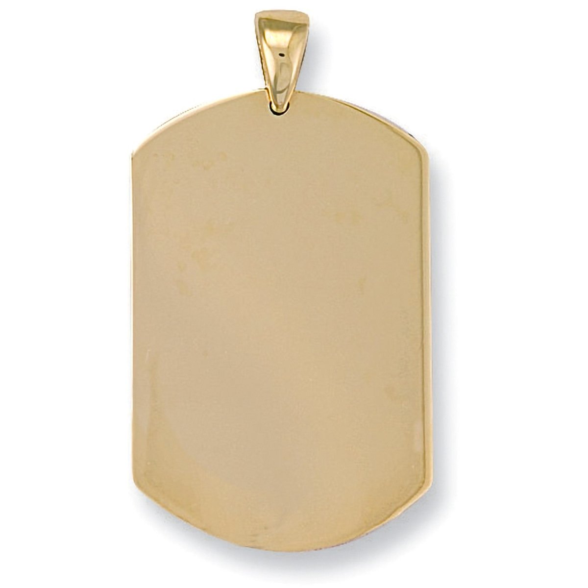 9ct Yellow Gold Dog Tag Pendant – Bold & Stylish - Samuel Perry