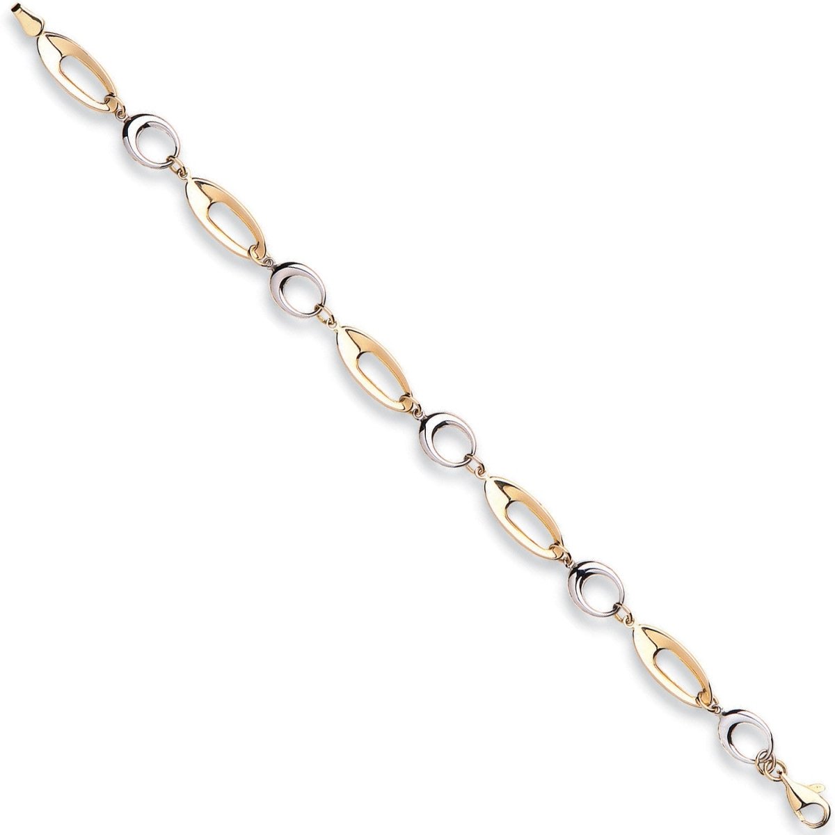 9ct Yellow Gold Fancy Link Ladies Bracelet - Samuel Perry