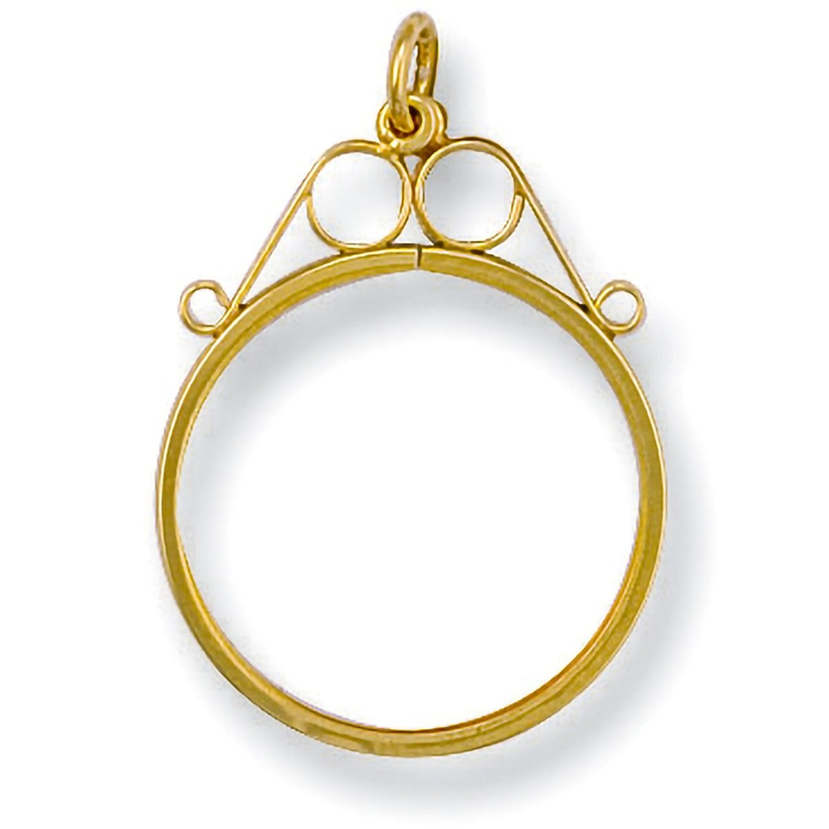 9ct Yellow Gold Full Scroll Top Sovereign Pendant – Timeless Grandeur - Samuel Perry
