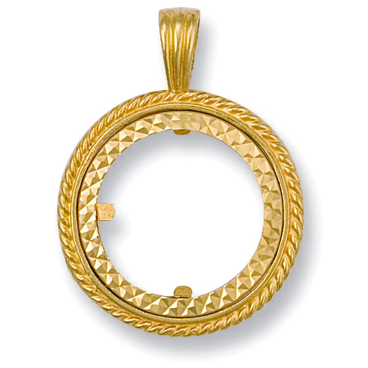 9ct Yellow Gold Full Sovereign Pendant – Classic Coin Holder - Samuel Perry
