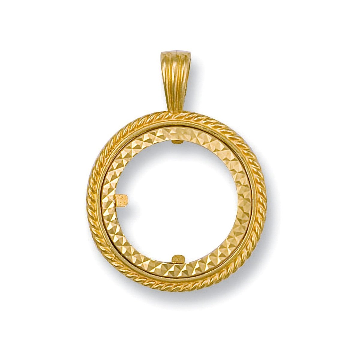 9ct Yellow Gold Half Sovereign Pendant – Classic Coin Holder - Samuel Perry