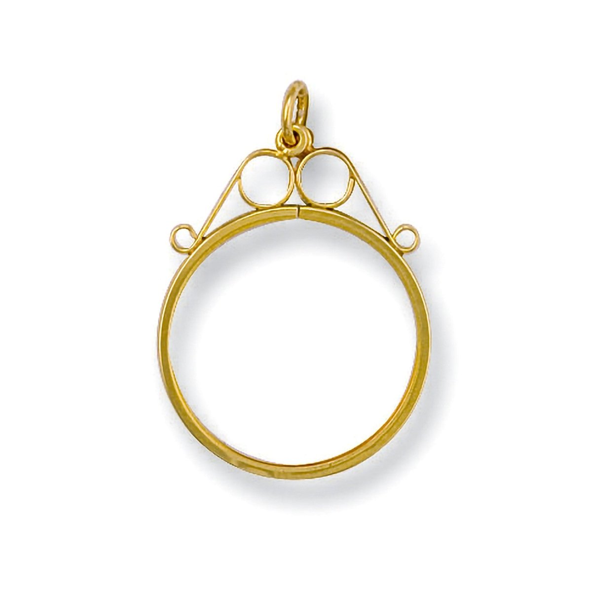 9ct Yellow Gold Half Sovereign Pendant – Classic Scroll Top Design - Samuel Perry