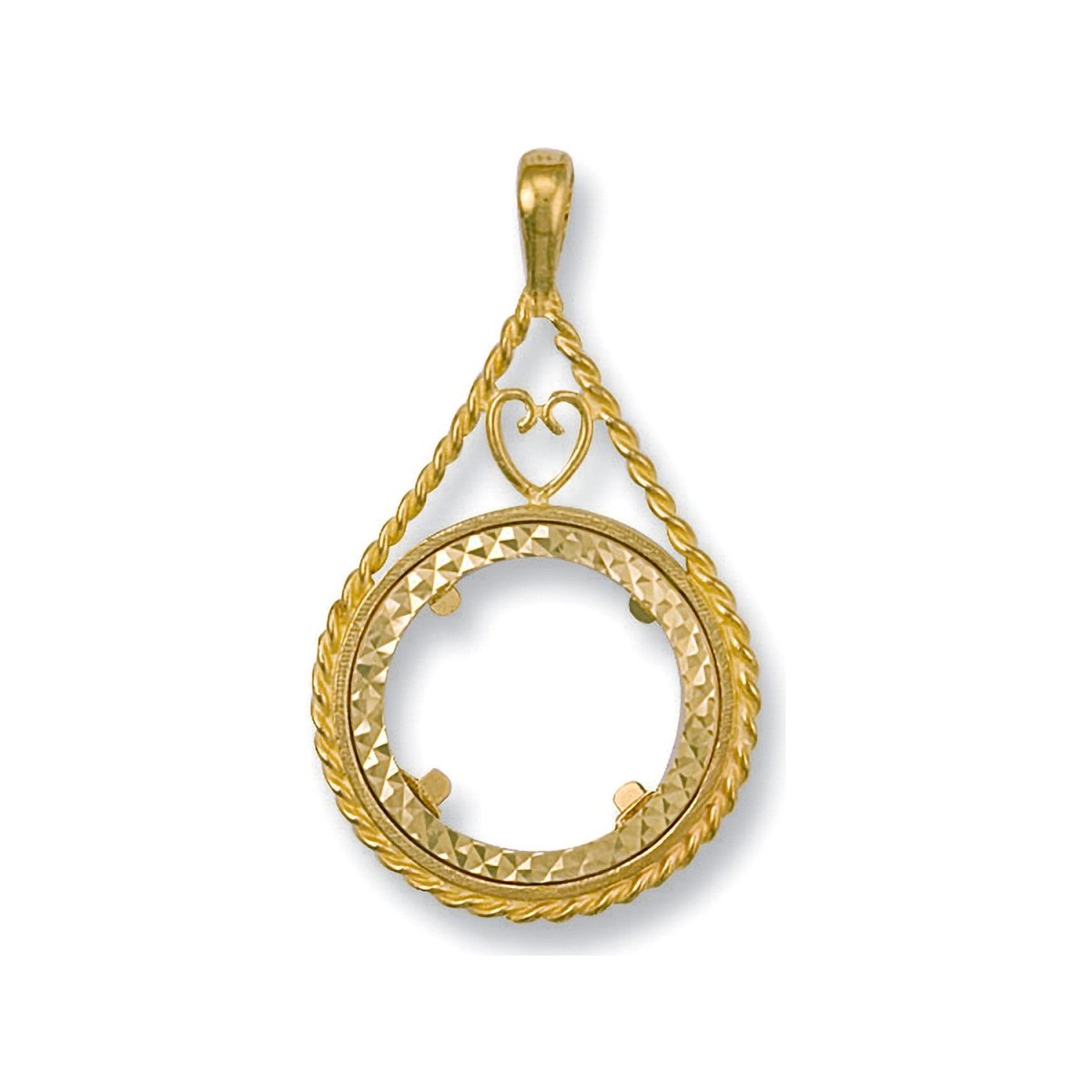9ct Yellow Gold Half Sovereign Pendant – Elegant Heritage Frame - Samuel Perry