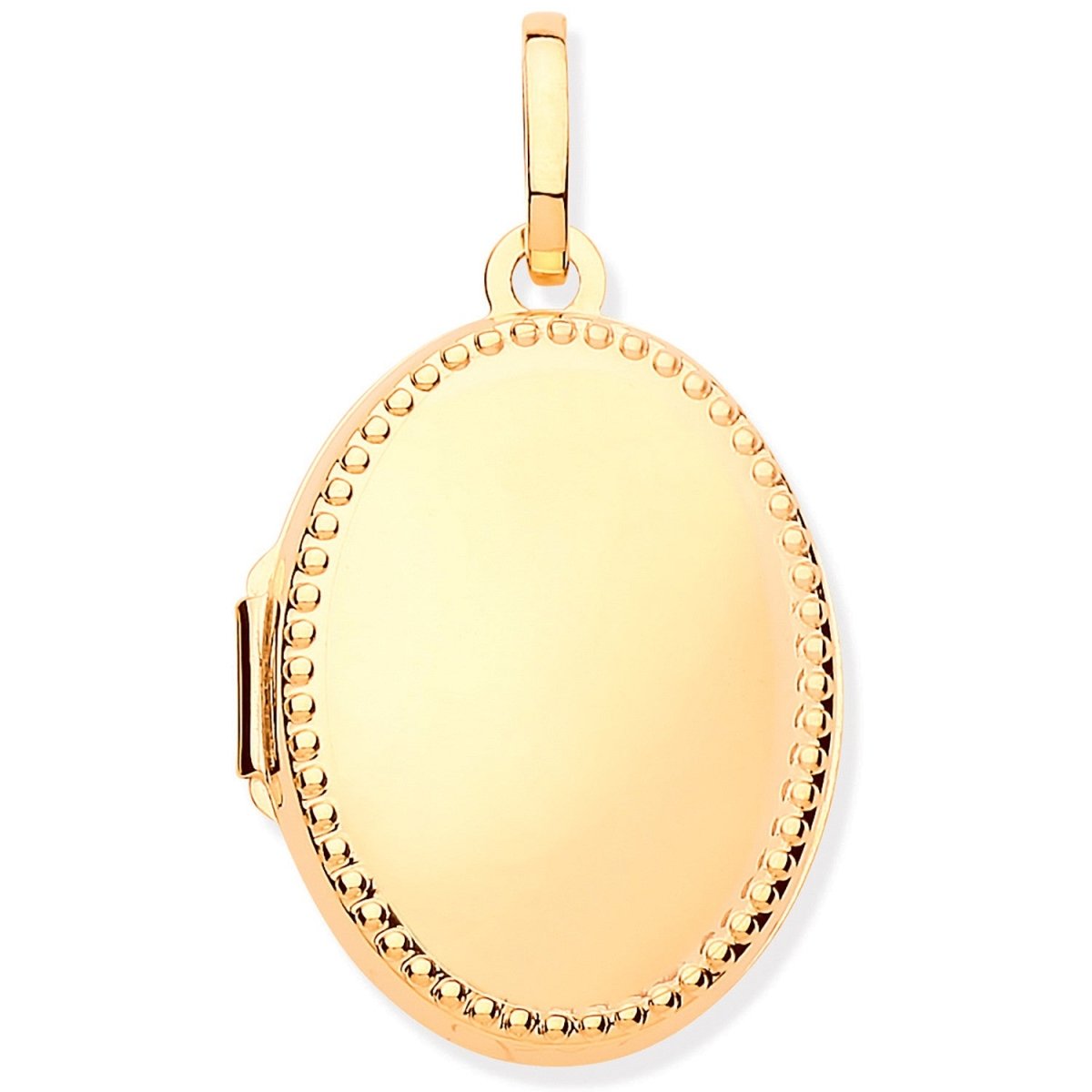 9ct Yellow Gold Millgrain Edge Oval Locket – Classic & Timeless - Samuel Perry