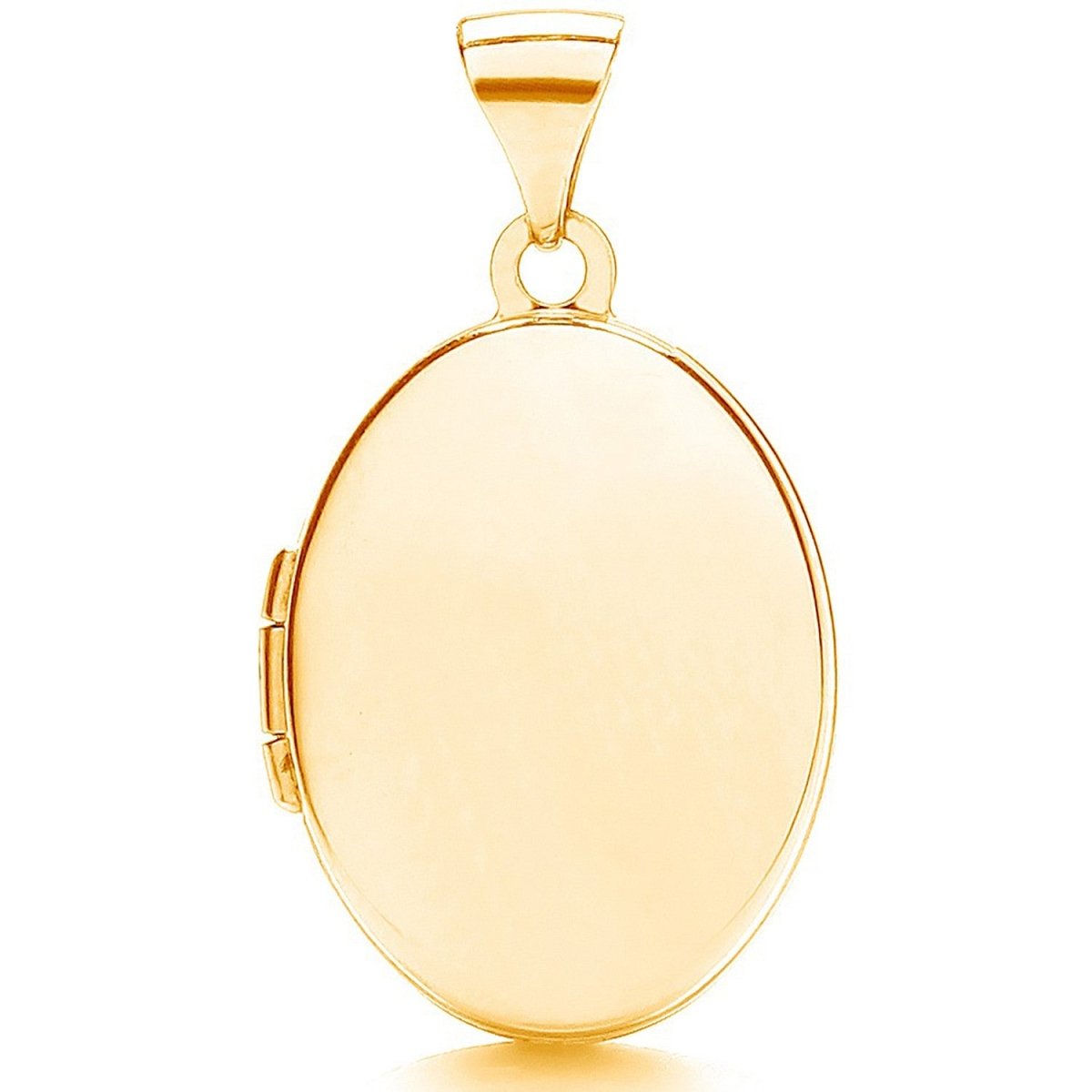 9ct Yellow Gold Oval Plain Locket - Samuel Perry