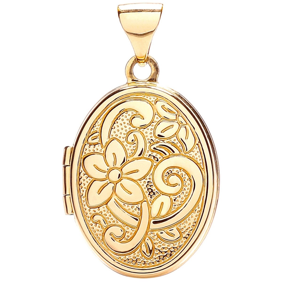 9ct Yellow Gold Petite Oval Locket – Elegant Keepsake - Samuel Perry