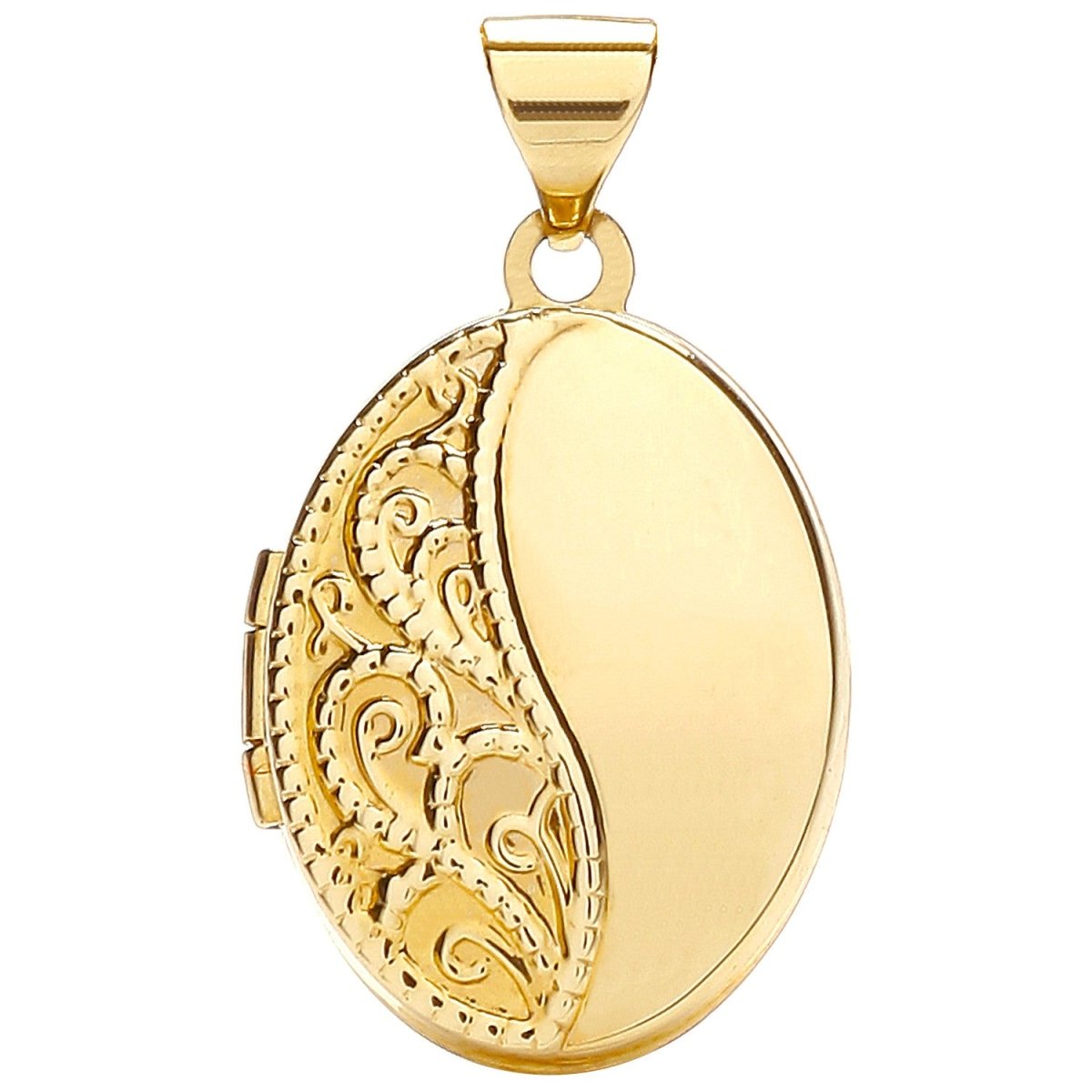 9ct Yellow Gold Petite Oval Locket – Timeless Keepsake - Samuel Perry