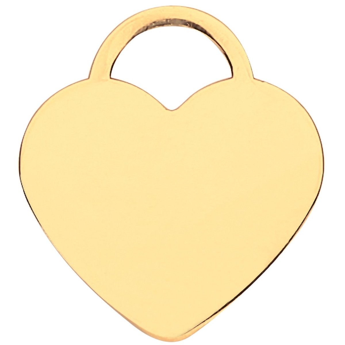 9ct Yellow Gold Plain Heart Pendant – Classic & Elegant - Samuel Perry