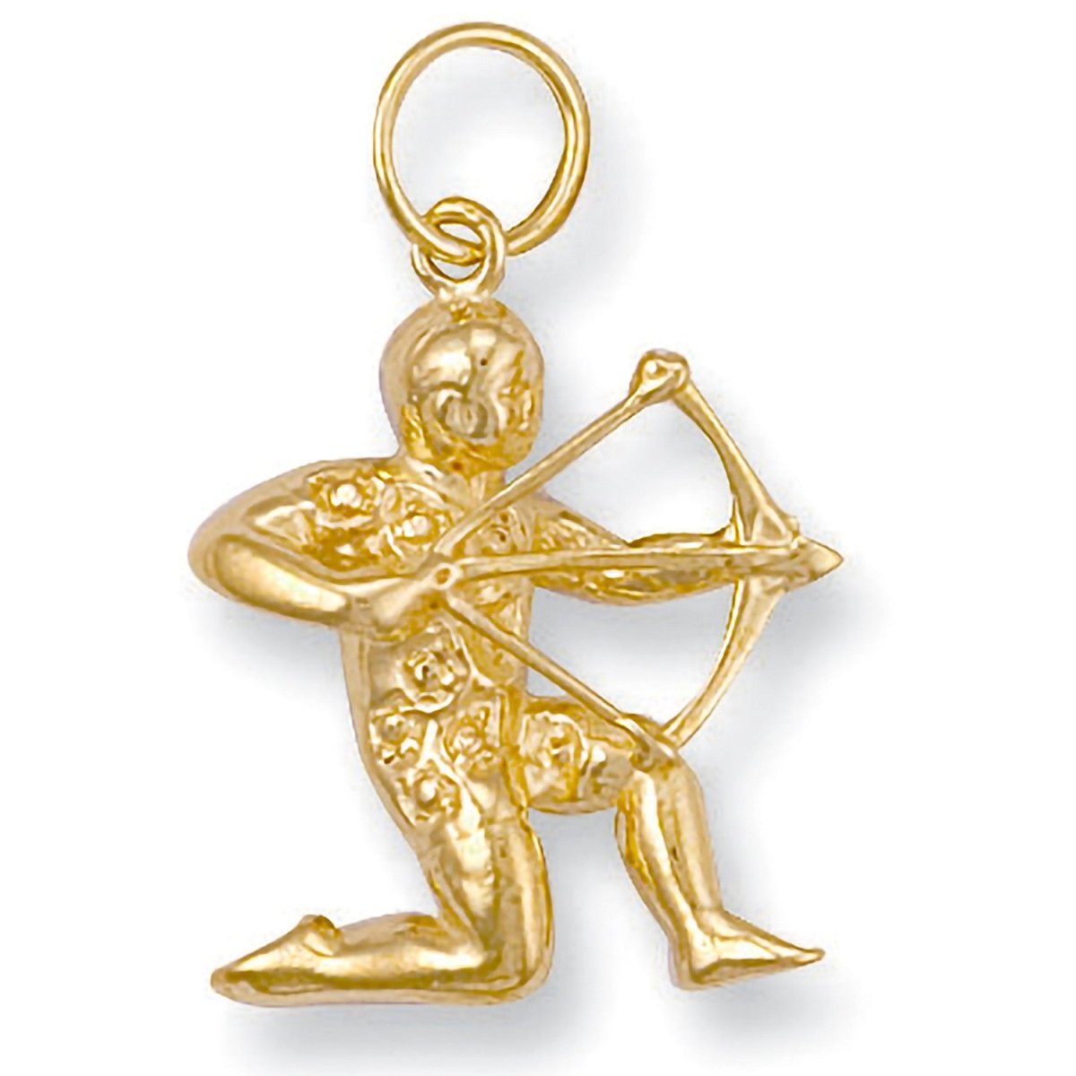 9ct Yellow Gold Sagittarius Pendant – Zodiac Charm - Samuel Perry