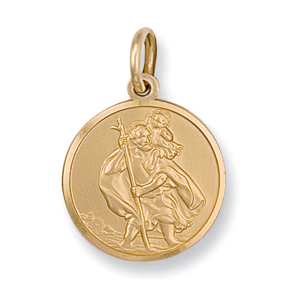 9ct Yellow Gold Saint Christopher Pendant – Guardian of Safe Travels - Samuel Perry