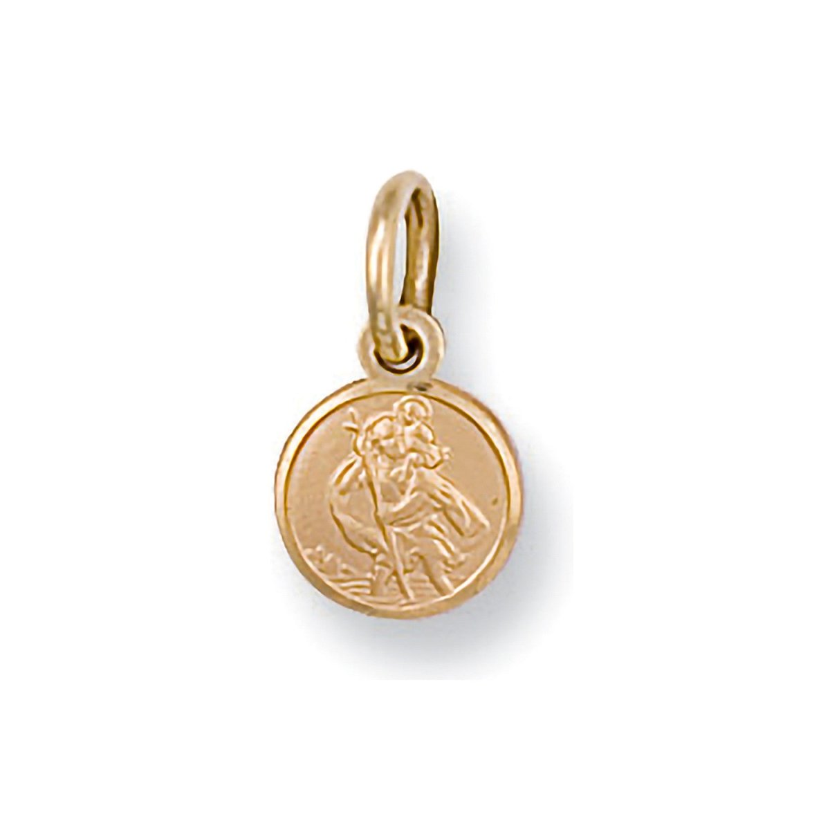 9ct Yellow Gold Saint Christopher Pendant – Petite Travel Protector - Samuel Perry