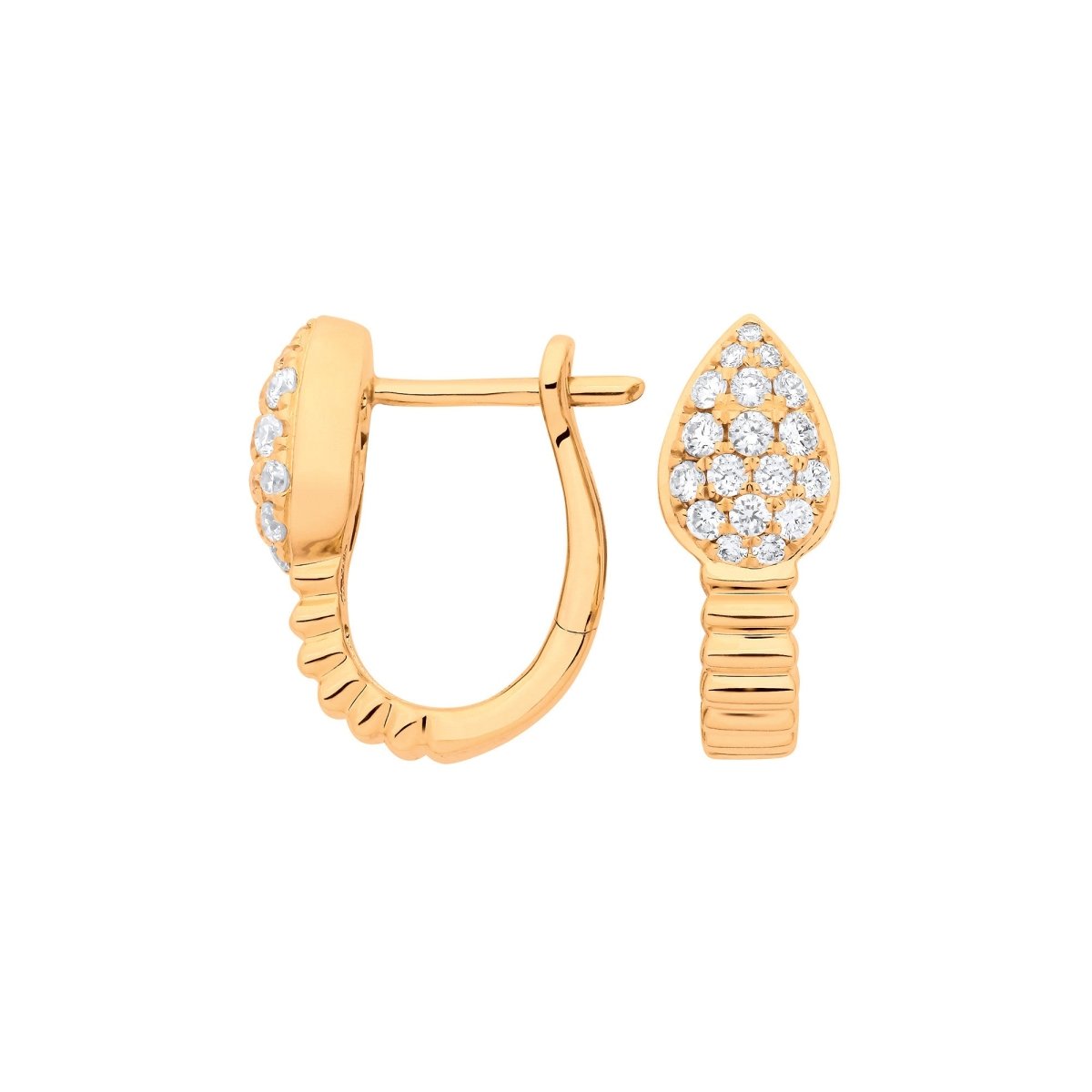 9ct Yellow Gold Serpent Fancy 0.50ctw Diamond Earrings - Samuel Perry
