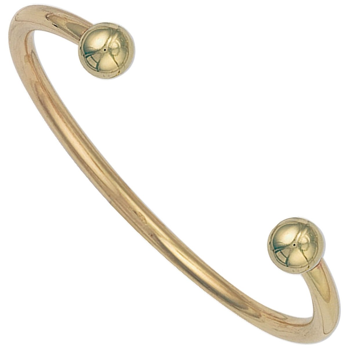9ct Yellow Gold Solid Torque Bangle – 4mm Ladies & Gents - Samuel Perry