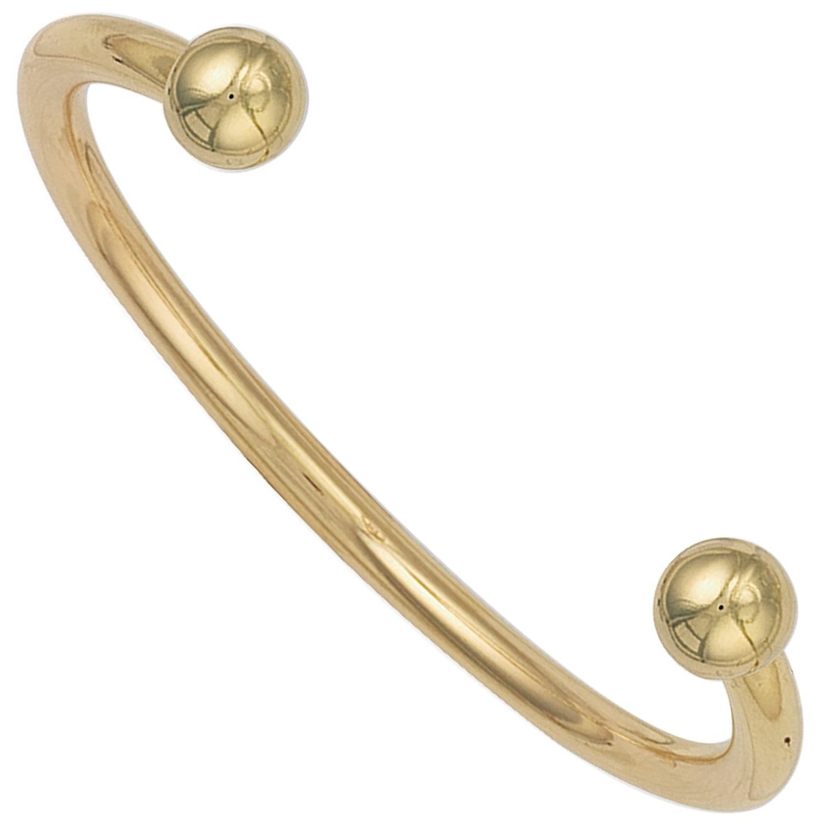 9ct Yellow Gold Solid Torque Bangle – Classic & Timeless - Samuel Perry