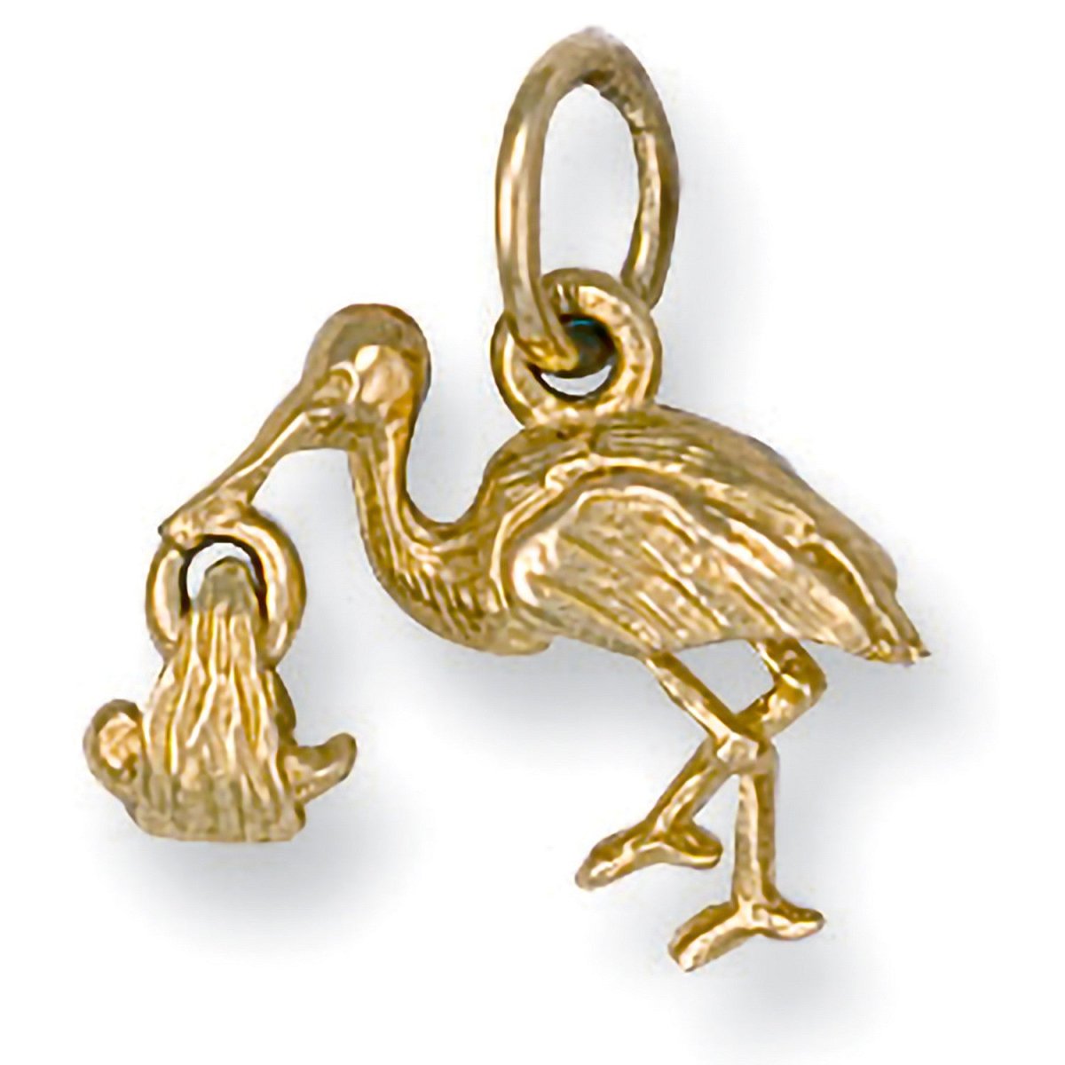 9ct Yellow Gold Stork Pendant – Symbol of New Beginnings - Samuel Perry