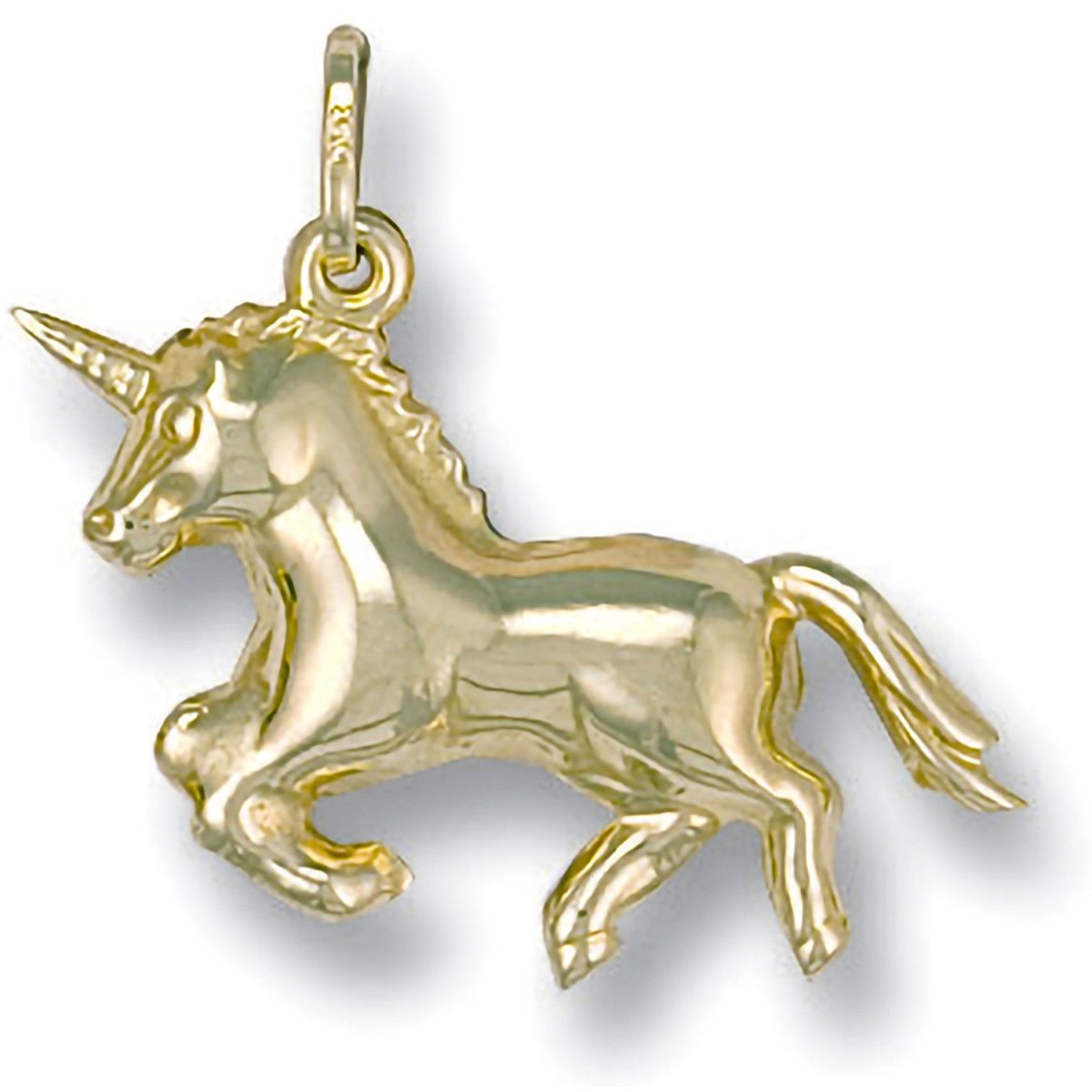 9ct Yellow Gold Unicorn Pendant – Enchanting & Elegant - Samuel Perry