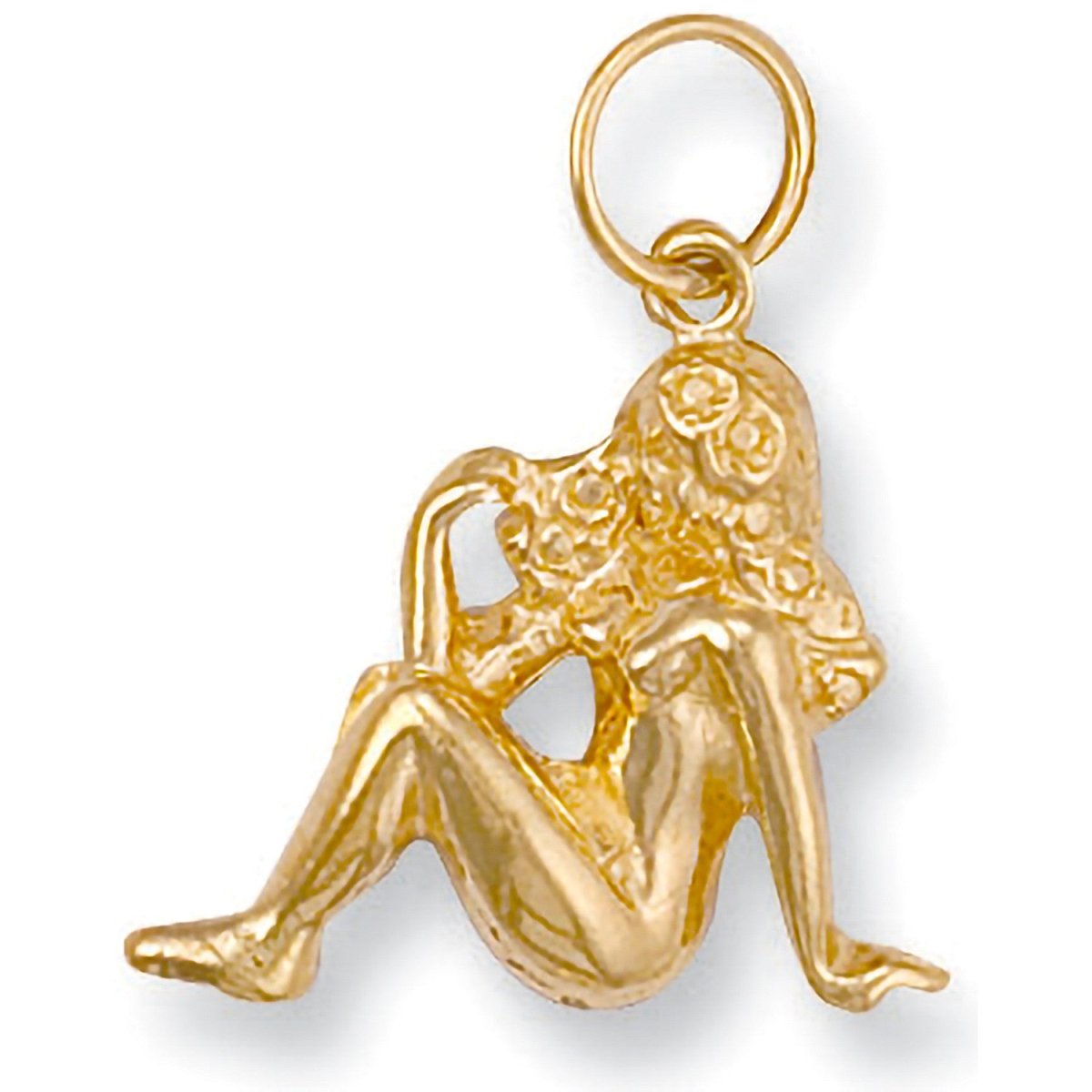 9ct Yellow Gold Virgo Zodiac Pendant - Elegance - Samuel Perry