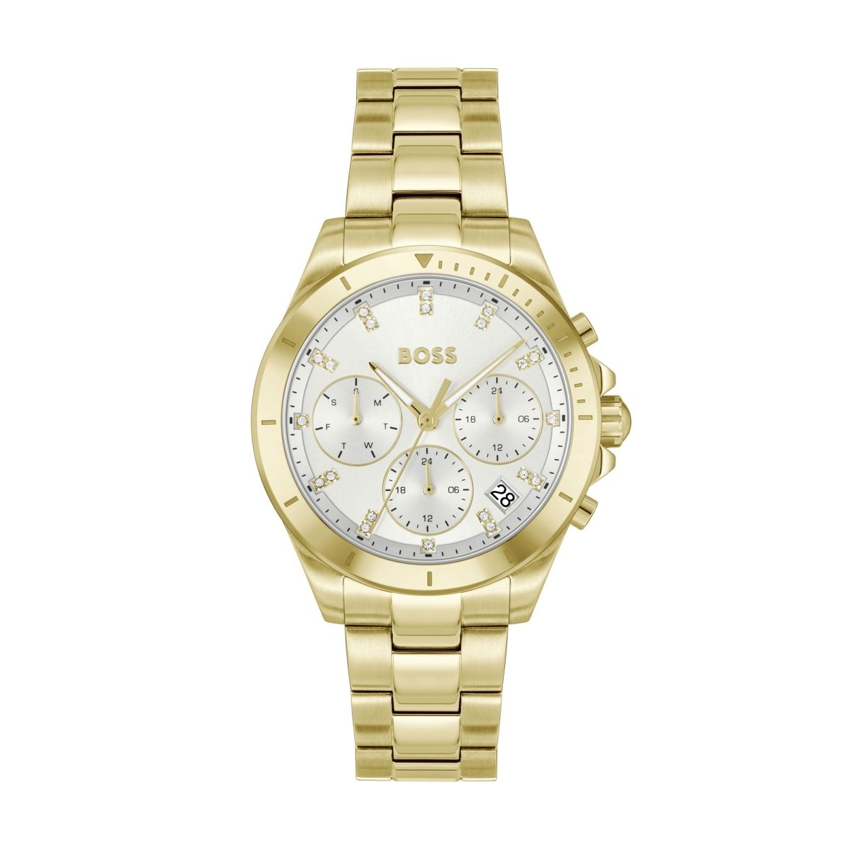 Alley Lux Gold Tone Crystal 36mm Ladies Watch - Samuel Perry