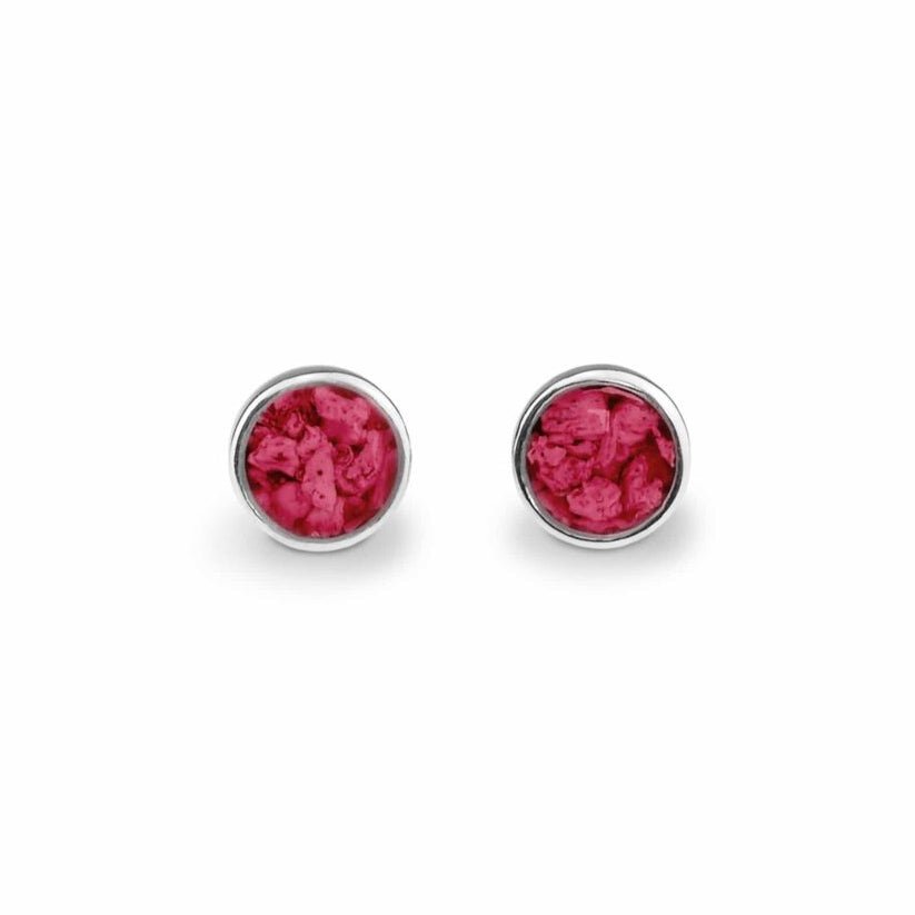 Classic Large Round Memorial Ashes Stud Earrings - Samuel Perry