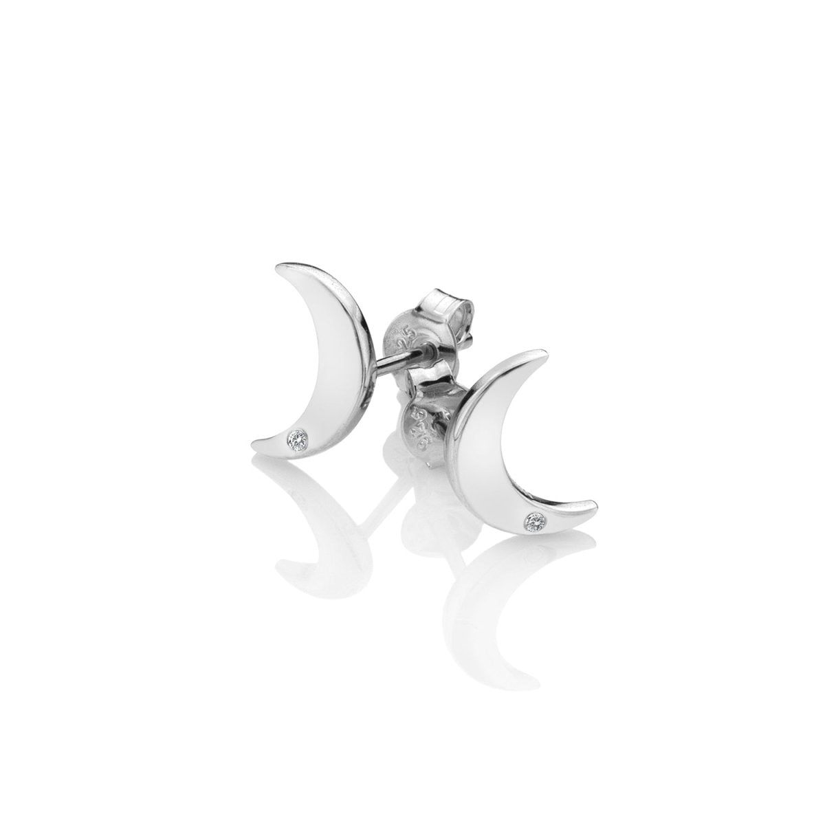 Diamond Amulet Crescent Earrings - Samuel Perry