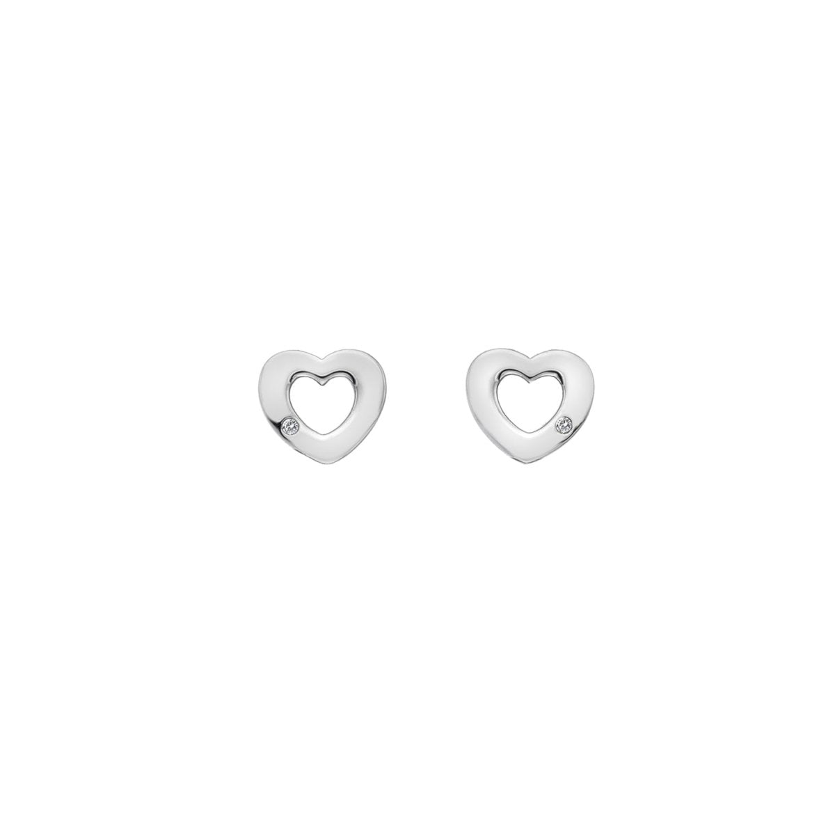 Diamond Amulet Heart Earrings - Samuel Perry