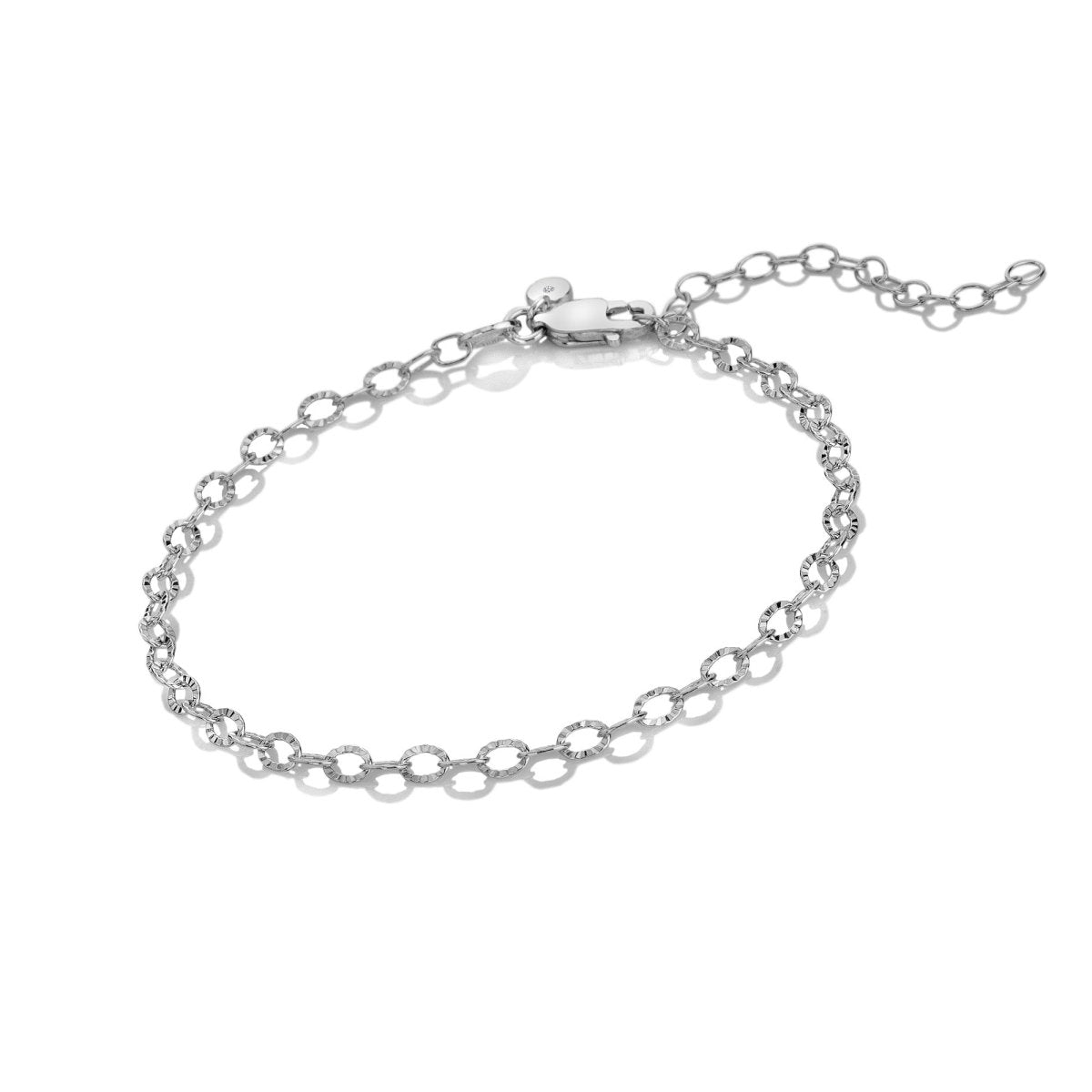 Diamond Cut Oval Bracelet - Samuel Perry