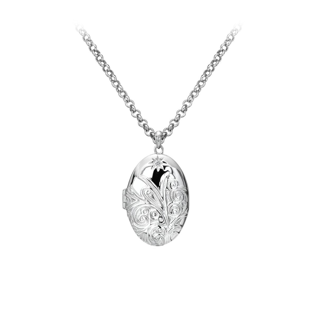 Engraved Oval Locket - Samuel Perry