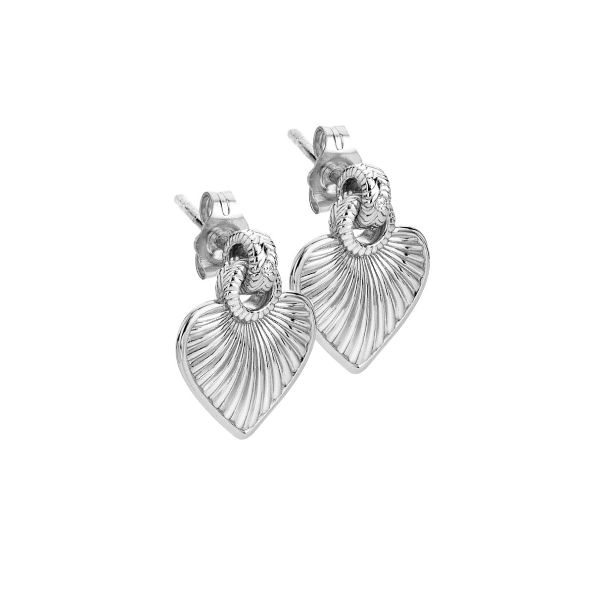 Essence Heart Stud Earrings - Samuel Perry