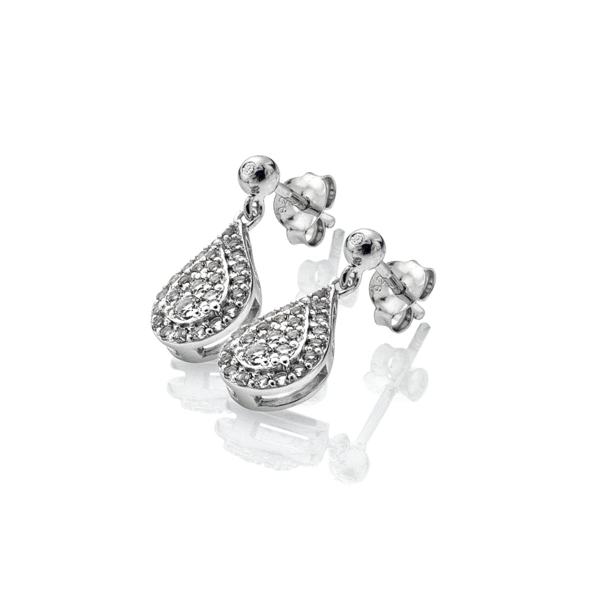 Glimmer White Topaz Earrings - Samuel Perry