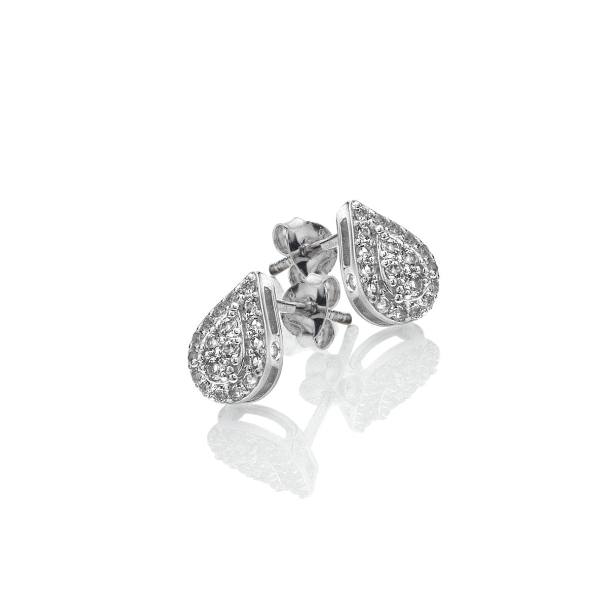 Glimmer White Topaz Stud Earrings - Samuel Perry