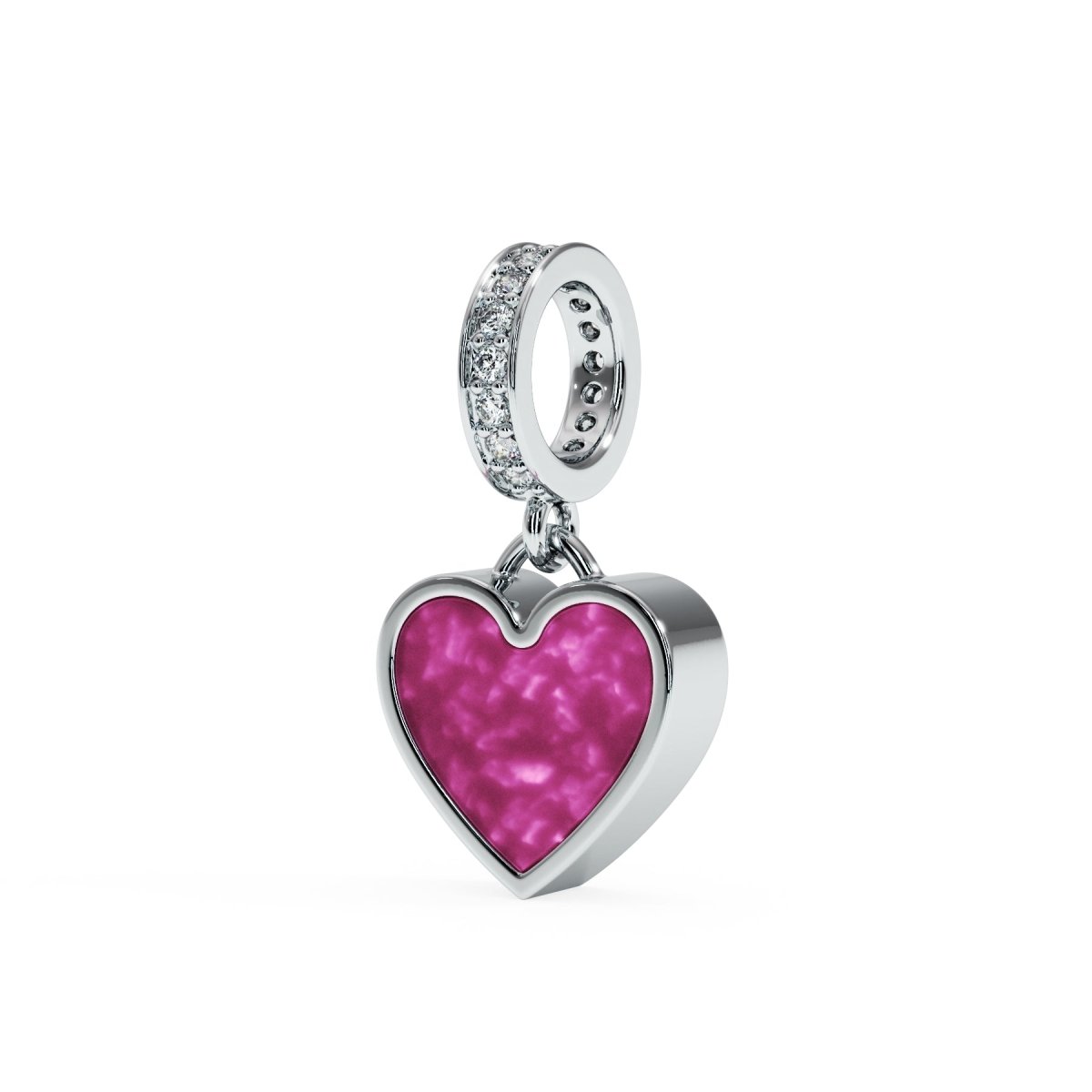 Heart Dangle Crystal Memorial Charm - Samuel Perry
