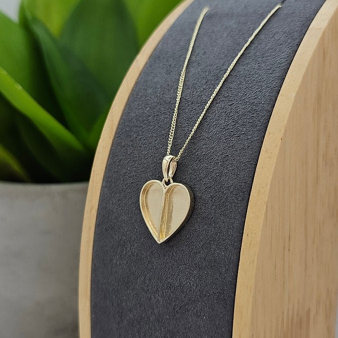 Heart Memorial Necklace in 9ct Yellow Gold - Samuel Perry