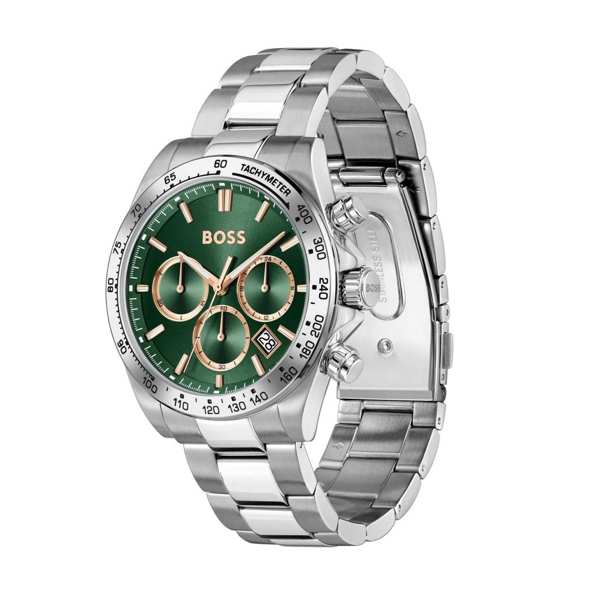 Hero Chronograph Quartz 44mm Mens Watch Green - Samuel Perry