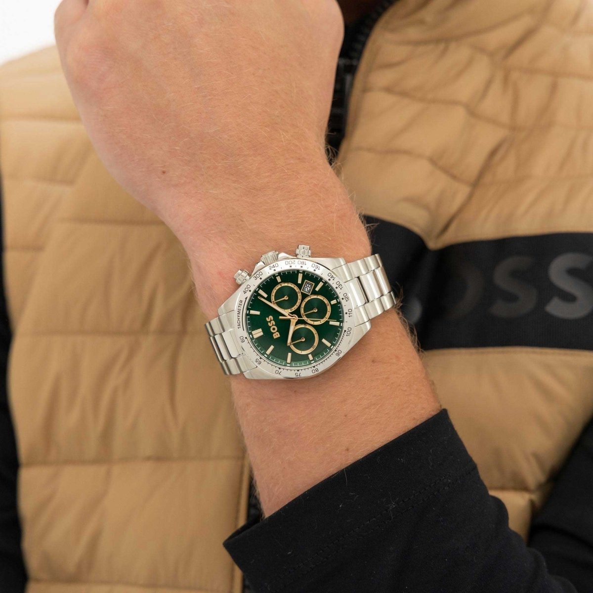 Hero Chronograph Quartz 44mm Mens Watch Green - Samuel Perry