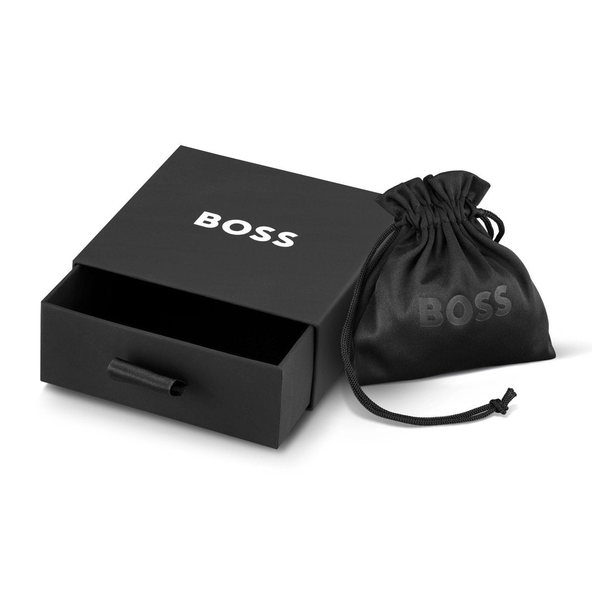 Ladies BOSS Harmonie Three Colour Cross Link Studs - Samuel Perry