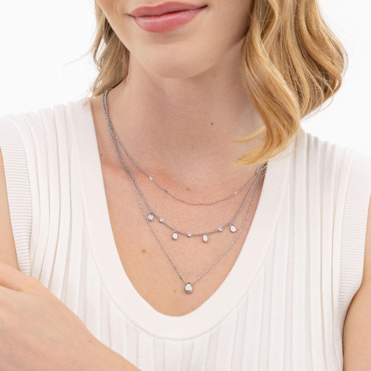 Ladies BOSS Selena Stainless Steel Multi Chain Necklace - Samuel Perry