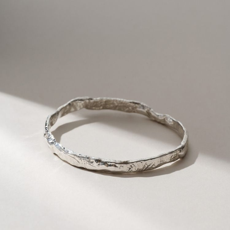 Luna Sterling Silver Bangle - Samuel Perry