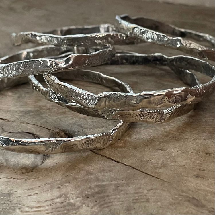 Luna Sterling Silver Bangle - Samuel Perry