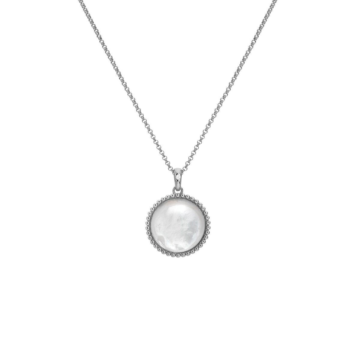 Mother of Pearl Circle Pendant - Samuel Perry