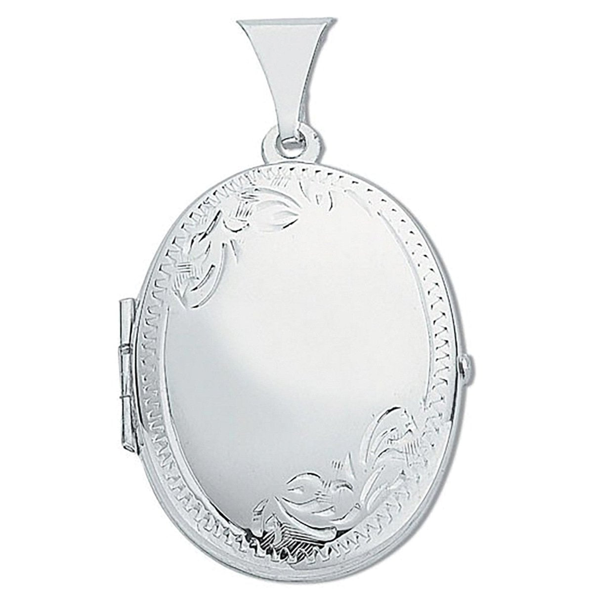 Silver Medium Engraved Oval Locket Timeless Keepsake Samuel Perry Silver Medium Engraved Oval Locket Timeless Keepsake Samuel Perry